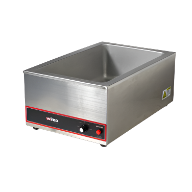 Winco Food Warmer Electric Stainless Steel Countertop 9-3/8"H x 14-5/8"D