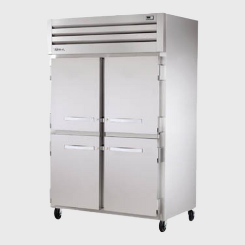 Spec Series Two-Section Reach-In Freezer 52-5/8"Width (6) Shelves & (4) Half Doors with Stainless Steel Exterior