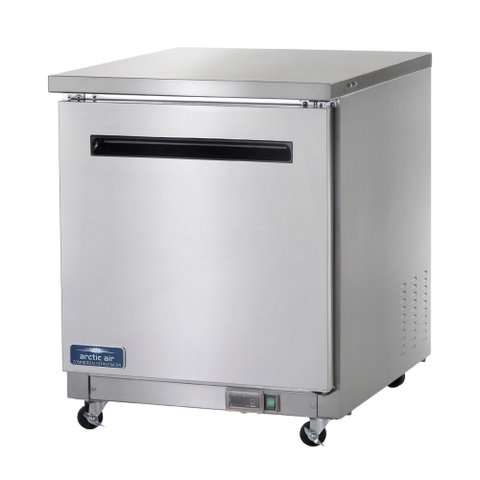 Arctic Air Refrigerated Work Top Counter Reach-In One-Section 28"W 5.4 cu. ft. Stainless Steel