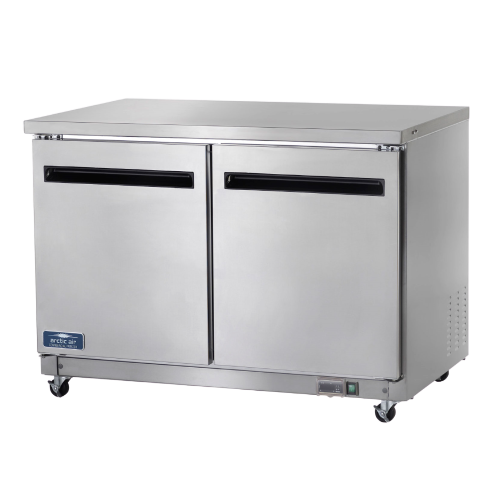 Arctic Air Freezer Work Top Counter Reach-In Two Section 48"W White Epoxy Coated Steel