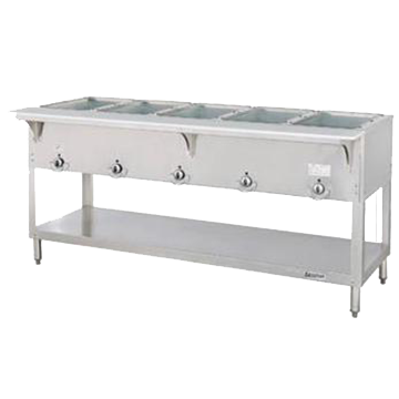 superior-equipment-supply - Duke Manufacturing - Duke Stainless Steel Electric Hot Food Station With Five 12" X 20" Wells