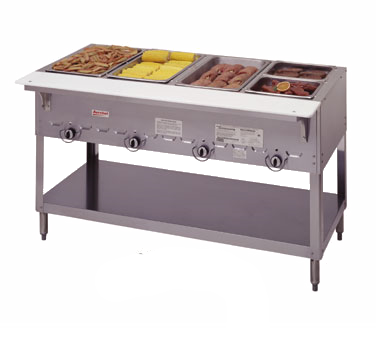 superior-equipment-supply - Duke Manufacturing - Duke Manufacturing, Aerohot Steamtable Hot Food Unit, 58-3/8"L, Gas, (4) 12" x 20", Hot Food Wells, Stainless Steel Top & Open Base
