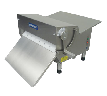 Somerset Fondant Dough Sheeter W/ Tray Countertop 20" Synthetic Rollers 500-600 Pieces/hr Manual Stainless Steel
