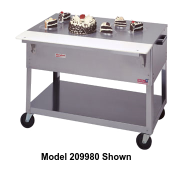 Duke Portable Steamtable Unit 22.44"L x 58.375"W x 34"H Stainless Steel With 7"W Poly Carving Board