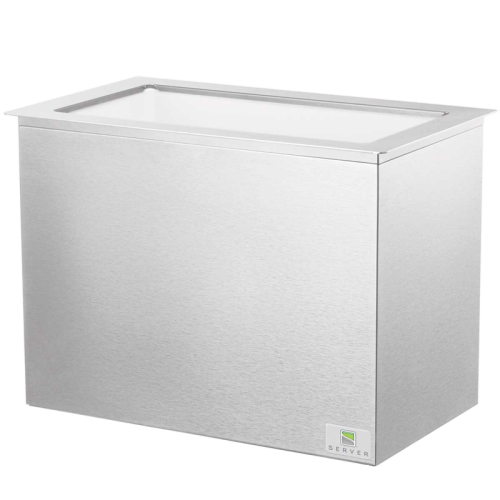 Server Drop-In Cold Station Jar Base  15.5"W x 8.81"D White Stainless Steel With Insulated Base