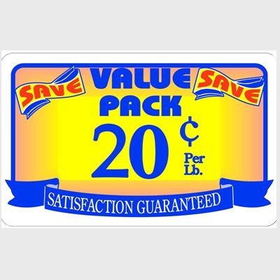 Value Pack Label Save 20¢ Per lb - 500/Roll