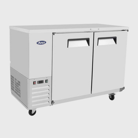 Atosa Stainless Two Door Refrigerated Shallow Depth Back Bar Cooler 48"W