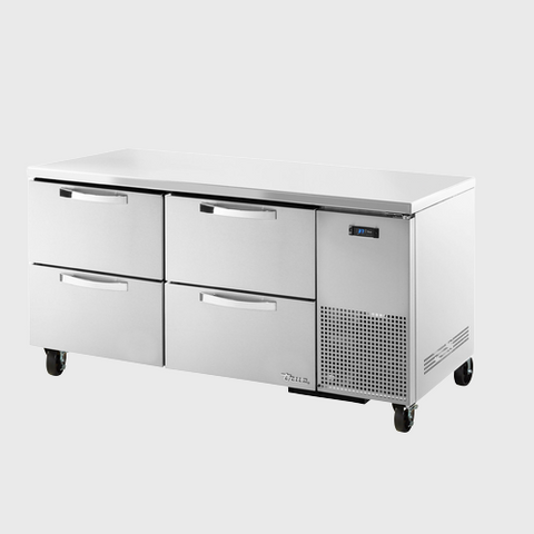 Spec Series Deep Undercounter Refrigerator 67-1/4"Width (4) Solid Drawers with Stainless Steel Exterior