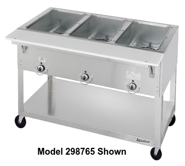 Duke Aerohot Portable Steamtable Unit 30.38"W x 22.44"D x 34"H Stainless Steel With Carving Board