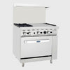 Atosa Stainless Two Burner Natural Gas Range With Griddle Top Right 36