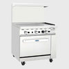 Atosa Stainless Natural Gas Range Griddle Top And One Oven 36