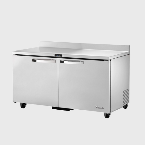 Spec Series Two-Section Worktop Refrigerator 60.38"Width (2) Solid Hinged Door with Stainless Steel Exterior