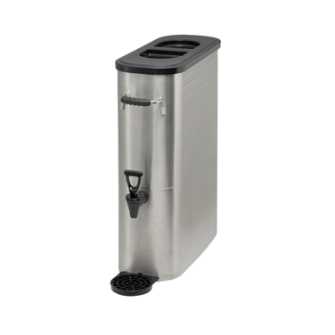 Iced Tea Dispenser with Handle & Drip Tray 3 Gallon Stainless Steel 6-7/8"W x 13-3/4"D x 21"H