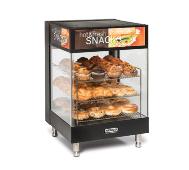 superior-equipment-supply - Nemco Inc - Nemco Countertop 3-Tier 19" Square Shelf Heated Snack Merchandiser