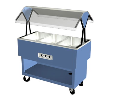 Duke EconoMate™ Portable Hot Food Buffet 44.38"W x 33.38"H x 22.5"D Stainless Steel Acrylic Plastic With 5"Casters