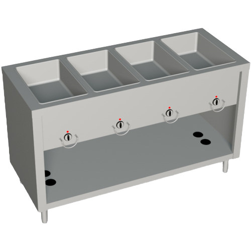 Duke AeroServ™ Hot Food Gas Unit 60"W x 24.5"D x 36"H Stainless Steel With Adjustable Feet