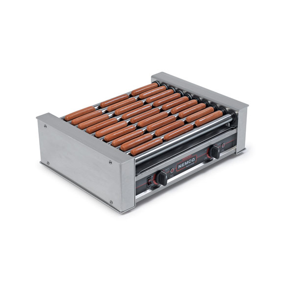 superior-equipment-supply - Nemco Inc - Nemco Roll-A-Grill Hot Dog Grill 10 Chrome Rollers 18 Hot Dog Capacity Aluminum and Stainless Steel Construction