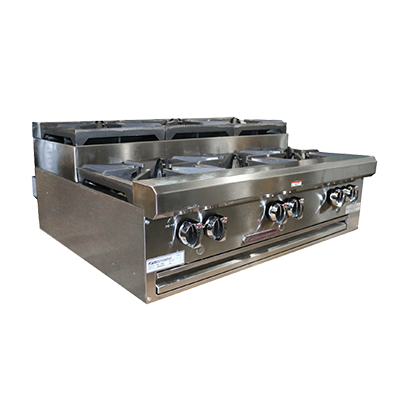 Southbend Stainless Steel Gas 24" Wide Countertop Hotplate with (2) Open Burners and Manual Controls