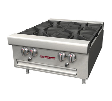 Southbend Stainless Steel Gas 36" Wide Countertop Hotplate with (6) Open Burners and Manual Controls