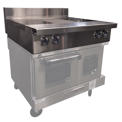 Southbend Stainless Steel Heavy Duty Electric 36" Wide Induction Range with Cabinet Base and Glass Hobs