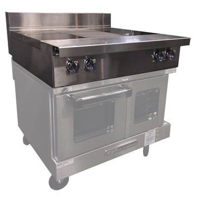 Southbend Stainless Steel Heavy Duty Electric 36" Wide Induction Range with Glass Hobs and Deep Front Rail