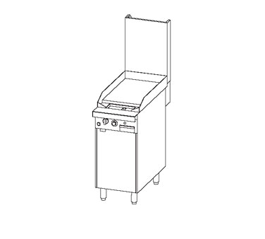 Southbend Stainless Steel Heavy Duty Gas 16" Wide Range with 1" Thick Plate and Thermostatic Controls