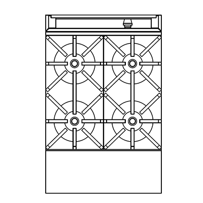 Southbend Stainless Steel Heavy Duty Gas 24" Wide Range with (4) Open Burners and Manual Controls