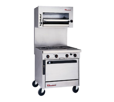 Southbend Stainless Steel Heavy Duty Gas 32" Wide Range with Manual Controls and (4) Open Burners