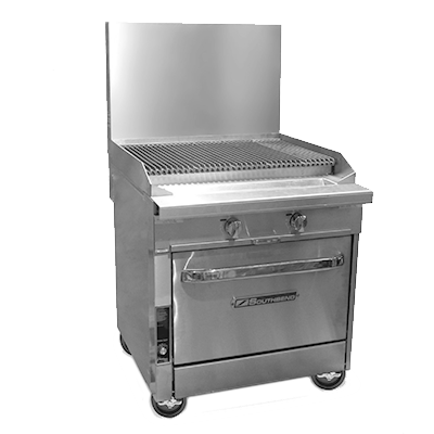 Southbend Stainless Steel Heavy Duty Gas 32" Wide Range Charbroiler with Manual Controls and Cast Iron Grates