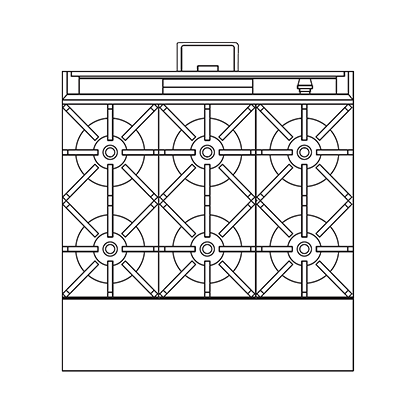 Southbend Stainless Steel Gas 36" Wide Heavy Duty Range with (6) Burners and Manual Controls