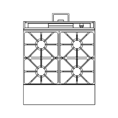 Southbend Stainless Steel Gas 36" Wide Heavy Duty Range with (4) Burners and Manual Controls