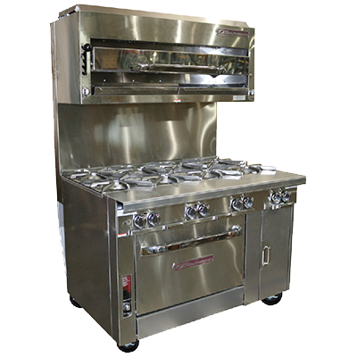 Southbend Stainless Steel Gas 48" Wide Heavy Duty Range with (8) Burners and Manual Controls
