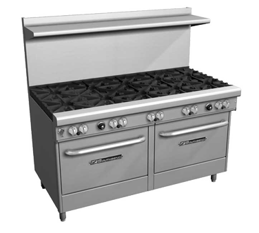 Southbend Stainless Steel Gas 60" Wide Restaurant Range with (6) Burner and 24" Griddle and Thermostatic Controls