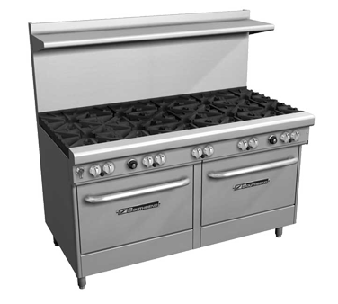 Southbend  Stainless Steel Gas 60" Wide Restaurant Range with (6) Burners and 24" Griddle and Thermostatic Controls