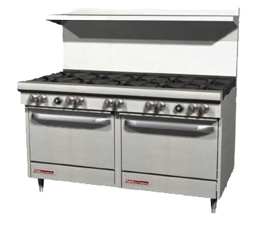 Southbend Stainless Steel Gas 60" Wide Restaurant Range with (10) Burners and (1) Convection Oven
