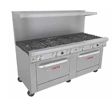 Southbend Stainless Steel Gas 60" Wide Restaurant Range with (6) Burners and 36" Charbroiler