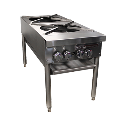Southbend Stainless Steel Gas 18" Wide Double Stock Pot Range with (2) Burners and Manual Controls