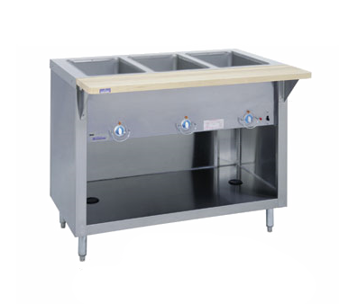 Duke Thurmaduke™ Steamtable 46"W x 36"H x 25.5"D Stainless Steel Body Copper Manifolds Brass Valve With Adjustable Legs