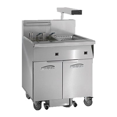 superior-equipment-supply - Imperial - Imperial Stainless Steel Six Battery Computer Controls 108.5" Wide Open Pot Gas Fryer