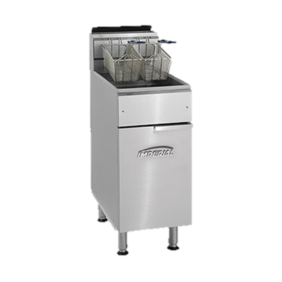 superior-equipment-supply - Imperial - Imperial Stainless Steel 15.5" Wide Gas Floor Model Fryer
