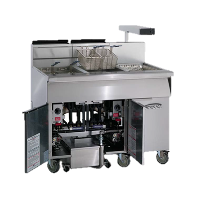 superior-equipment-supply - Imperial - Imperial Stainless Steel Six Battery Computer Controls 136.5" Wide Gas Fryer