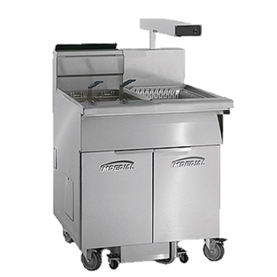 superior-equipment-supply - Imperial - Imperial Stainless Steel Four Battery Electronic Thermostat 77.5" Wide Open Pot Gas Fryer