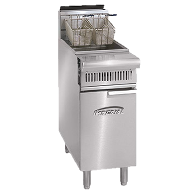 superior-equipment-supply - Imperial - Imperial Stainless Steel 15.5" Wide Heavy Duty Range Match Gas Fryer