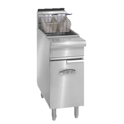 superior-equipment-supply - Imperial - Imperial Stainless Steel 50 lb. Capacity 15.5" Wide Open Pot Range Match Fryer Gas Fryer