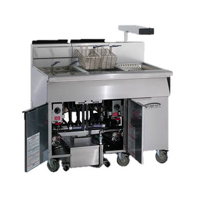 superior-equipment-supply - Imperial - Imperial Stainless Steel 75 lb. Capacity Two Battery 58.5" Gas Floor Fryer