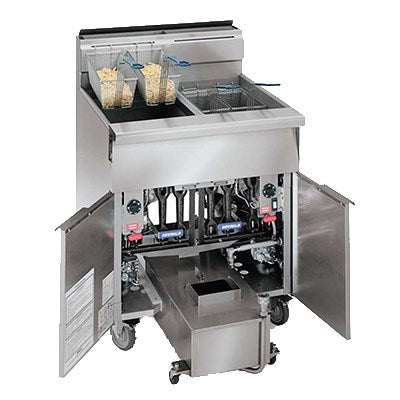 superior-equipment-supply - Imperial - Imperial Stainless Steel Four Battery Computer Controls 78" Wide Heavy Duty Range Match Gas Fryer