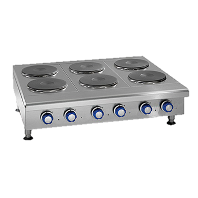 superior-equipment-supply - Imperial - Imperial Stainless Steel 10 Round Plate Elements 60" Wide Electric Countertop Hotplate