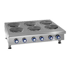 superior-equipment-supply - Imperial - Imperial Stainless Steel Three Round Plate Elements 36" Wide Electric Countertop Hotplate