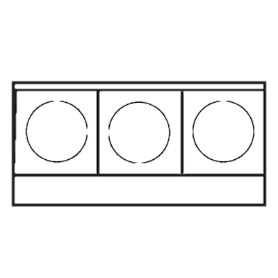 superior-equipment-supply - Imperial - Imperial Stainless Steel Three Round Plate Elements 36" Wide Electric Countertop Hotplate