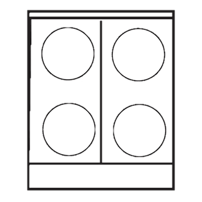 superior-equipment-supply - Imperial - Imperial Stainless Steel Four Round Plate Elements 24" Wide Electric Countertop Hotplate